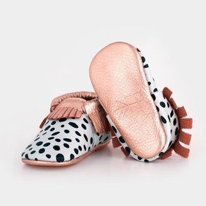 Freshly Picked Rose Gold Dalmatian moccasin